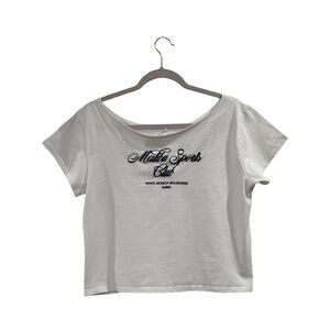 Garage Off Shoulder White Crop Top